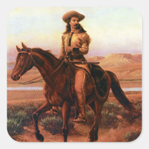 Buffalo Bill zu Charlie Quadratischer Aufkleber