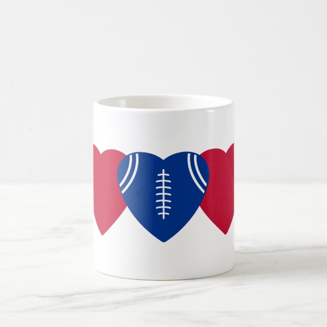Buffalo Bills Football Herzdesign Kaffeetasse (Mittel)