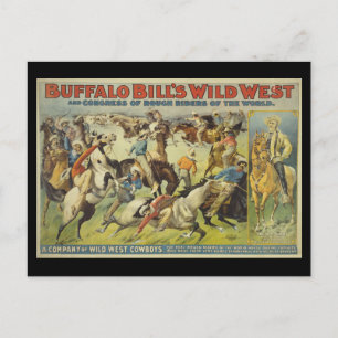 Buffalo Bill's Wild West Cowboys Poster Postkarte