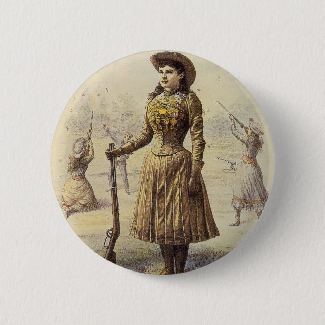 Buffalo Bill's Wild West Show mit Annie Oakley Button (Vorderseite)