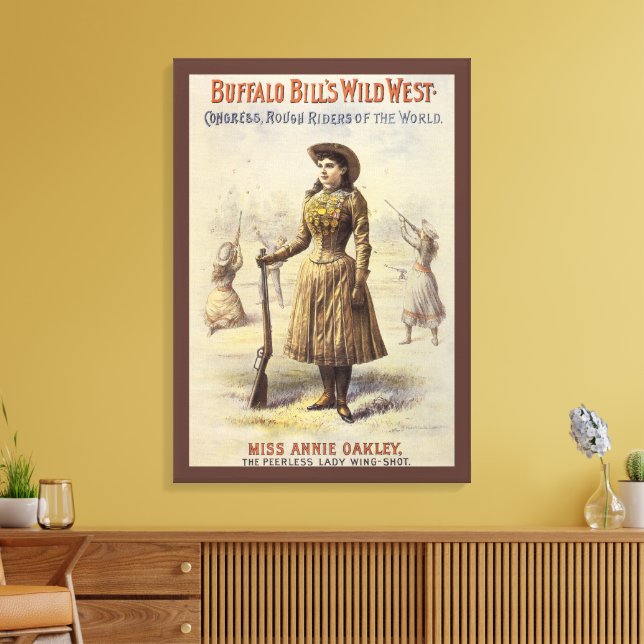 Buffalo Bill's Wild West Show mit Annie Oakley Leinwanddruck (Insitu (Wohnzimmer))