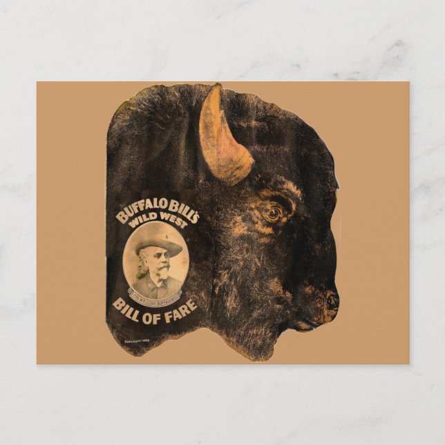 Buffalo Bill's Wild West Show Vintag 1898 Postkarte (Vorderseite)
