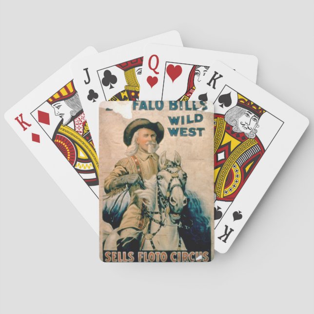 'Buffalo Bill's Wild West', verkauft Floto Circus  Spielkarten (Rückseite)