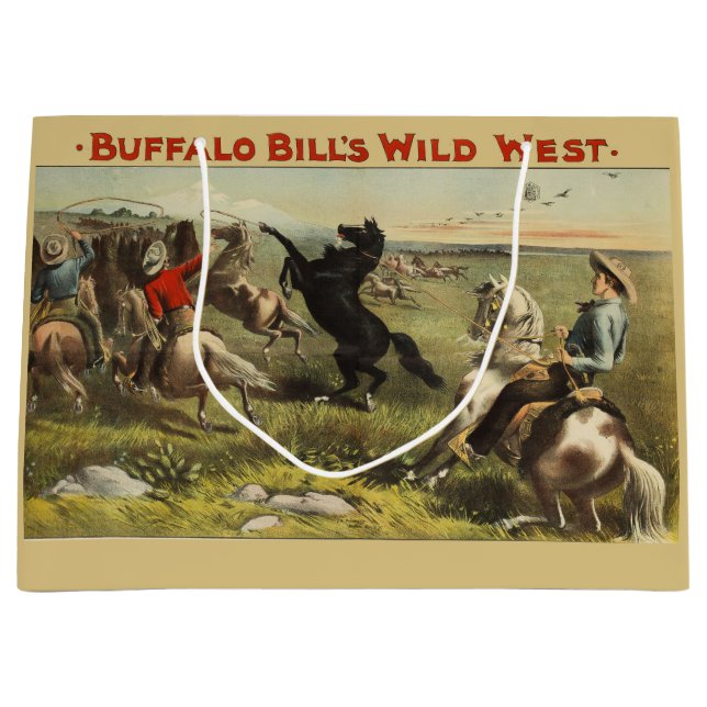 Buffalo Bills wilde Westpferde Große Geschenktüte (Vorderseite)