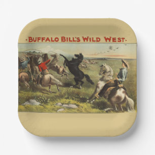 Buffalo Bills wilde Westpferde Pappteller