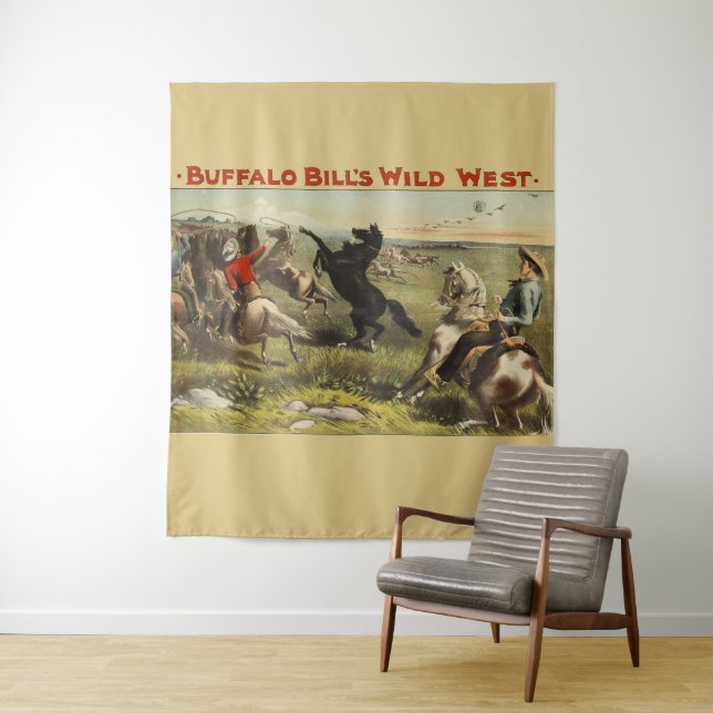 Buffalo Bills wilde Westpferde Wandteppich (Beispiel)