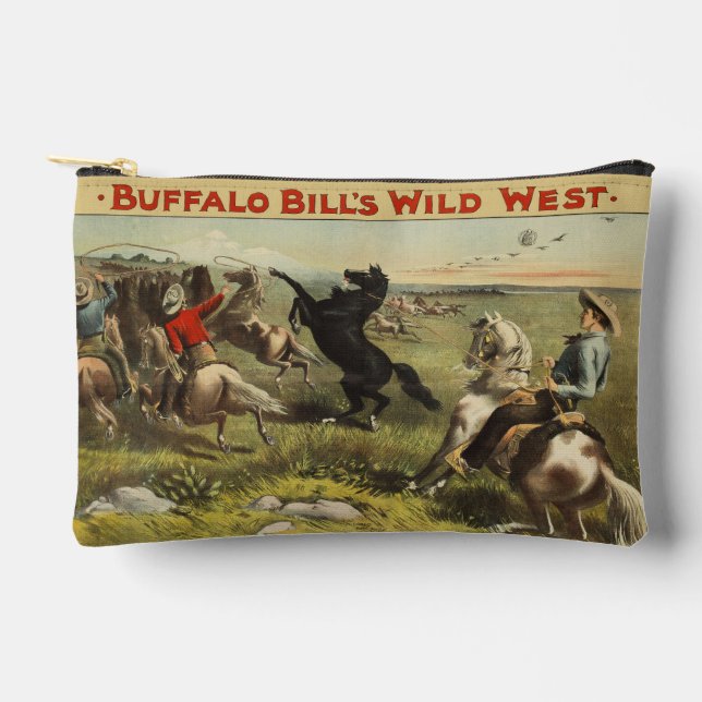 Buffalo Bills wilde Westpferde Zubehörtasche (Vorderseite)