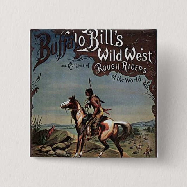 Buffalo Bills-wilde Westshow Button (Vorderseite)