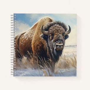 Buffalo Bison Animal Wildlife Wilderness Colorful Notizbuch