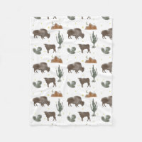 Buffalo Bison Baby Calf Wüste Cactus Stars