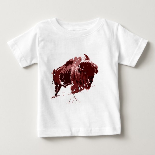 Buffalo - Bison Baby T-shirt (Vorderseite)