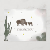 Buffalo Bison Desert Cactus Baby Dusche Vielen Dan