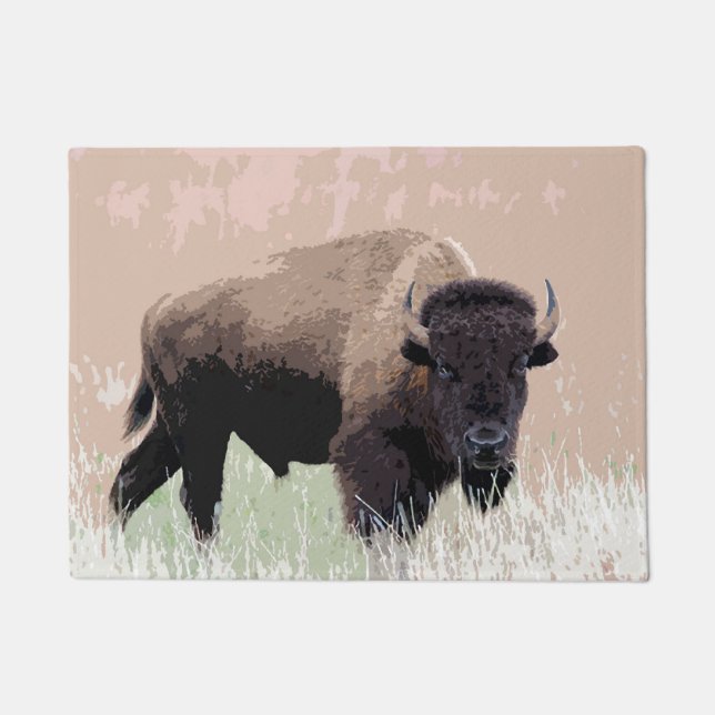 Buffalo / Bison Fußmatte (Vorderseite)