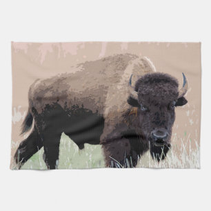 Buffalo / Bison Geschirrtuch