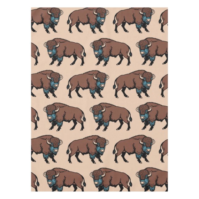Buffalo Bison Pattern Tischdecke (Vorderseite)