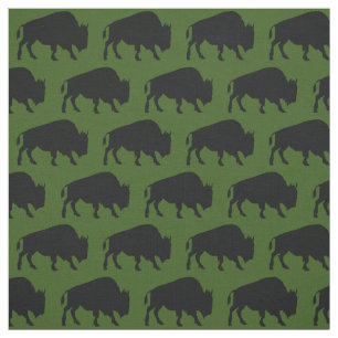 Buffalo-Bison-Silhouetten Stoff