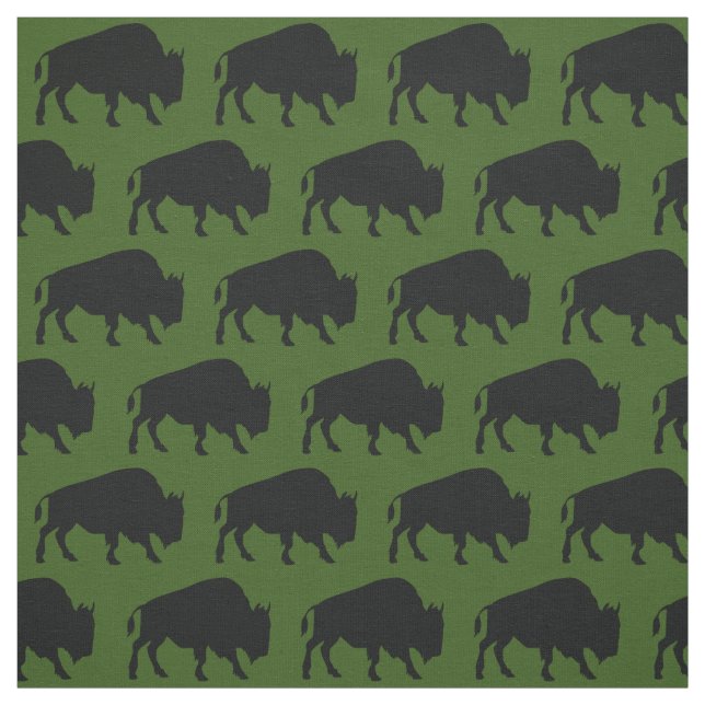 Buffalo-Bison-Silhouetten Stoff (Muster)