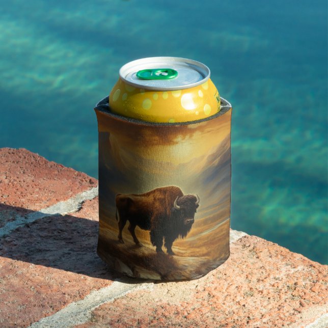 Buffalo Bison Sunset Silhouette Dosenkühler (In Situ Pool)