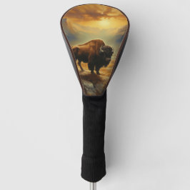 Buffalo Bison Sunset Silhouette Golf Headcover