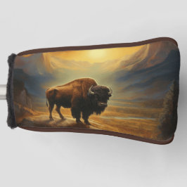 Buffalo Bison Sunset Silhouette Golf Headcover