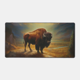 Buffalo Bison Sunset Silhouette Schreibtischunterlage