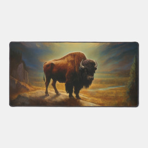 Buffalo Bison Sunset Silhouette Schreibtischunterlage