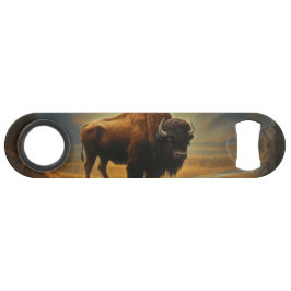Buffalo Bison Sunset Silhouette Speed Flaschenöffner