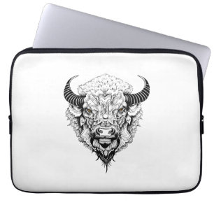 Buffalo Bison Wild Animal Nature Illustration Art Laptopschutzhülle