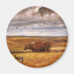 Buffalo Bones von Harvey Thomas Dunn untergepflügt Magnet
