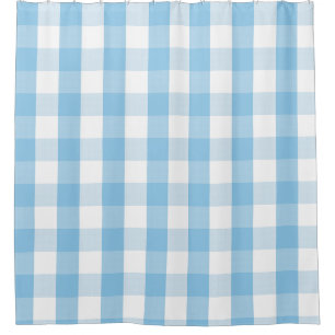 Buffalo Check Baby Blue White Douche rideau