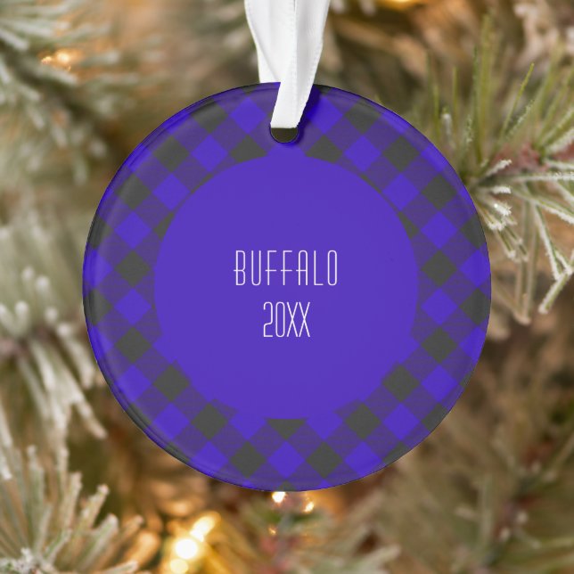 Buffalo Check Clan bleu Tartan Scottish Plaid (Arbre)