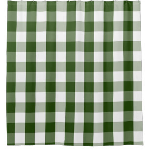 Buffalo Check Rustic Green White Douche rideau