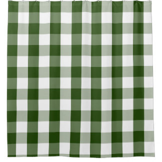 Buffalo Check Rustic Green White Douche rideau
