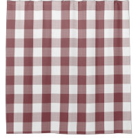 Buffalo Check Rustic Red et White Douche rideau