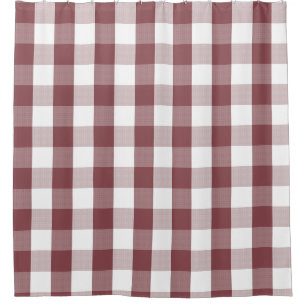 Buffalo Check Rustic Red et White Douche rideau