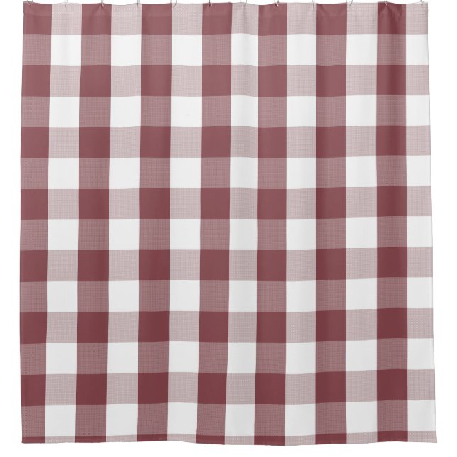 Buffalo Check Rustic Red et White Douche rideau (Devant)