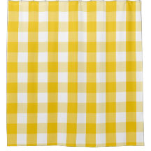 Buffalo Check Yellow Mustard Douche rideau
