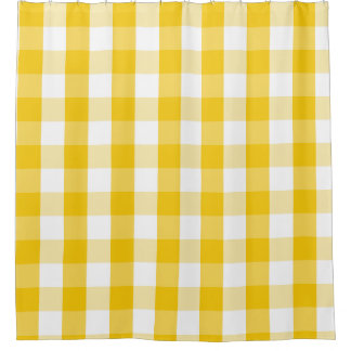 Buffalo Check Yellow Mustard Douche rideau