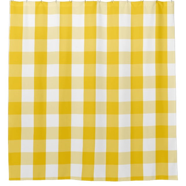 Buffalo Check Yellow Mustard Douche rideau (Devant)