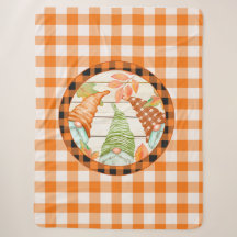 Buffalo Citrouille Cosy Plaid Gnome Sherpa Blanket
