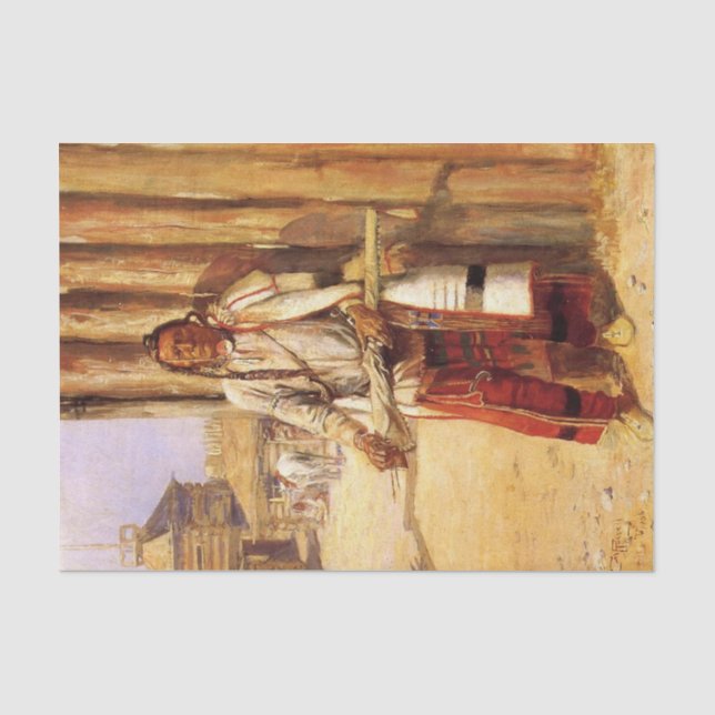 "Buffalo Coat" von Charles M. Russell Seidenpapier (Vorderseite)