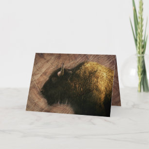 Buffalo de bison de bois