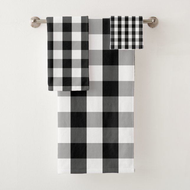 Buffalo fermier Chèque noir et blanc (En situation)