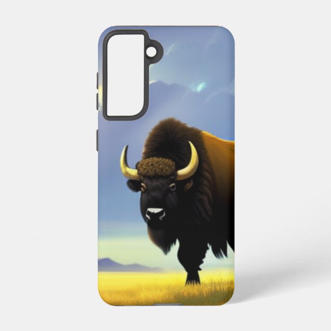 Buffalo Fields iPhone 13 Pro Slim Fit Case, Glossy Samsung Galaxy Hülle (Rückseite)