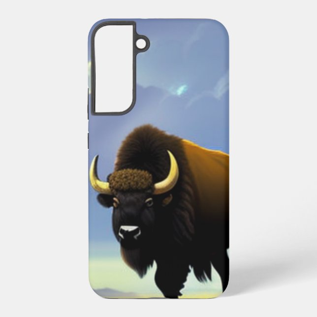 Buffalo Fields iPhone 13 Pro Slim Fit Case, Glossy Samsung Galaxy Hülle (Rückseite)