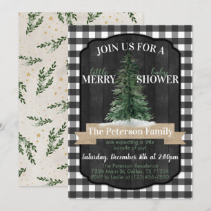 Buffalo Flannel Weihnachtsdusche Einladung