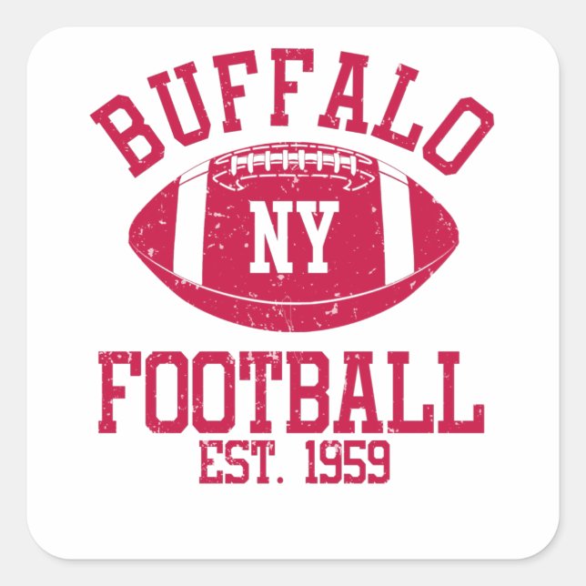 Buffalo Football Fan Geschenk Idee Quadratischer Aufkleber (Vorderseite)