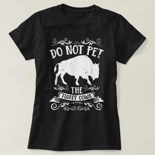 Buffalo Funny Bison bekommt die fließenden Kühe ni T-Shirt (Design vorne)