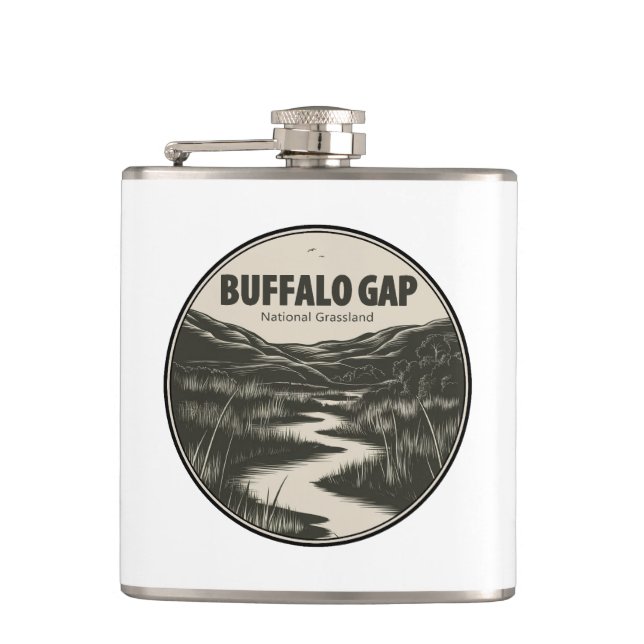 Buffalo Gap National Grassland Stream Flachmann (Vorderseite)