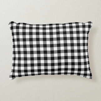Buffalo Gingham Black and White Karo Kariert   Dekokissen